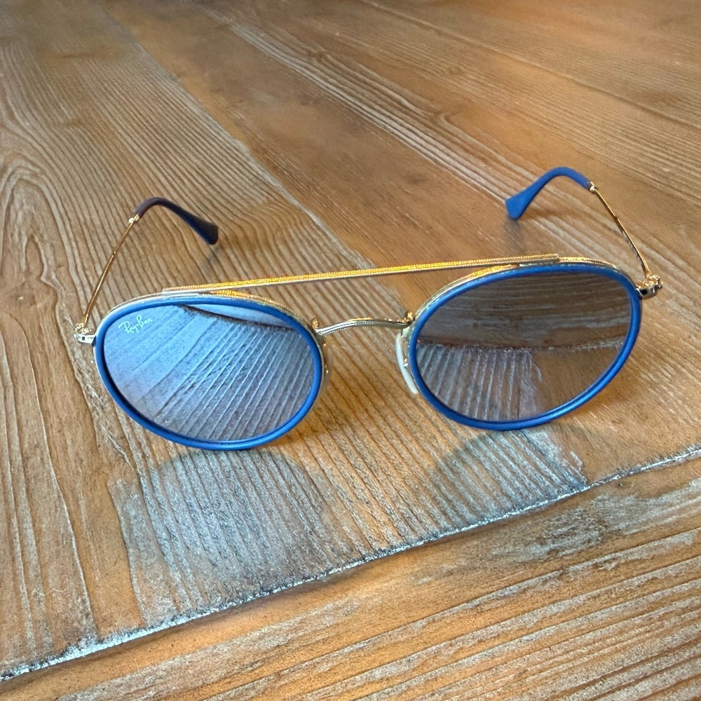 RAY-BAN | Unisex Round Double Bridge Sunglasses RB3647N